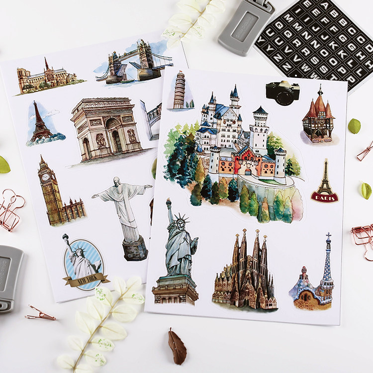 Suitcase Stickers Waterproof Tidal-Suitcase Stickers for drawing Laptop Lever Boxes Stickers for our travel