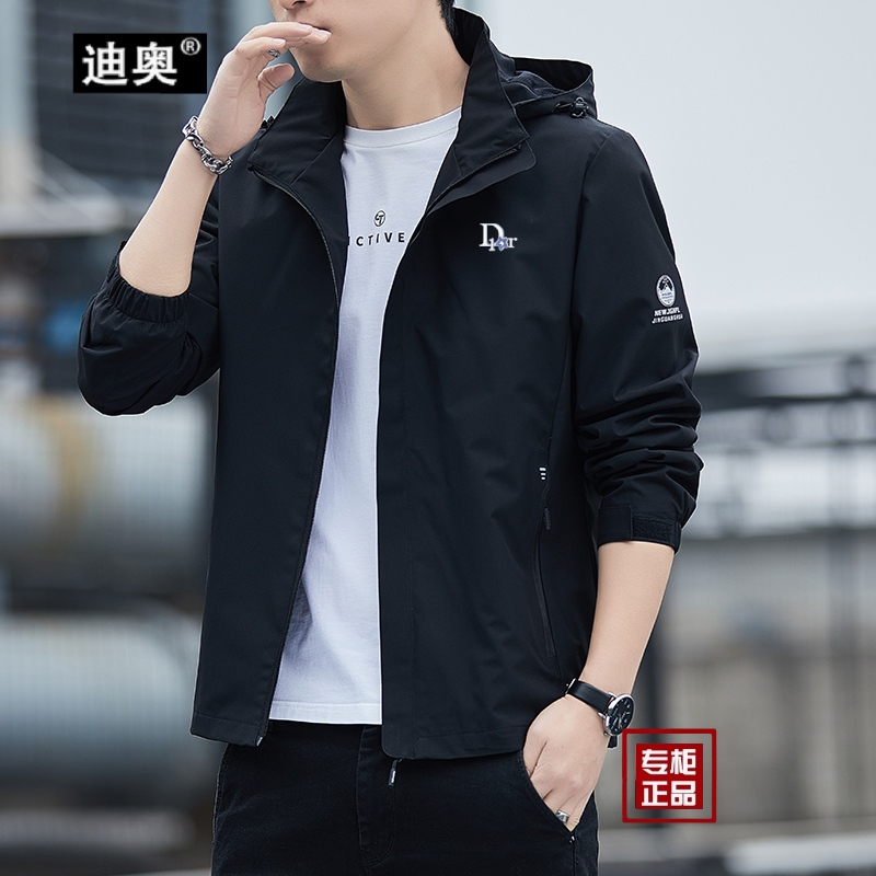 Dior Genuine Men's Jacket Spring and Autumn New Windproof Waterproof Hooded Coat Sports Outdoor Mountaineering Jacket Dior Genuine Men's Jacket Spring and Autumn New Windproof Waterproof Hooded Coat Sports Outdoor Mountaineering Jacket