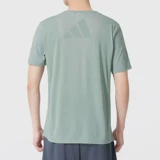 Adidas, летний дышащий спортивный костюм, футболка с коротким рукавом для отдыха, для бега