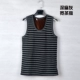 Áo vest nam ấm áp cộng với nhung dày Quần thun cổ tròn co giãn cao Mùa đông trung niên vest đỏ lớn