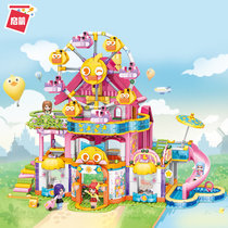 Enlightenment 31015 Skyscraper Holiday Hotel Assembly Models Compatible Lego Girls Assembly Building Blocks Parquet Toys