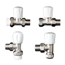 Copper warm control valve Heating sheet angle valve PPR straight valve PERT PB aluminum plastic pipe 6 points 1 inch thermoregulation valve