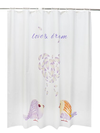 浴室格子圆点仙人掌防水浴帘贝壳卫生间厕所门帘淋浴隔断帘送挂钩