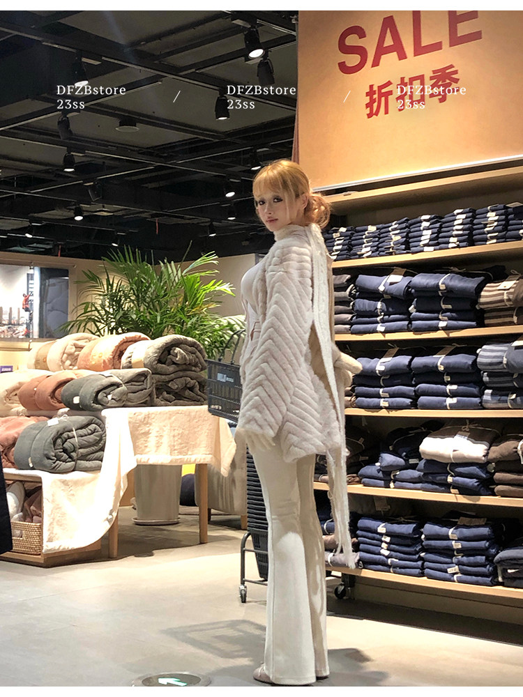 Боди/брюки dfzbstore 奶妻～奶敷敷连帽系带收腰显胸上衣&高v腰显瘦微喇裤