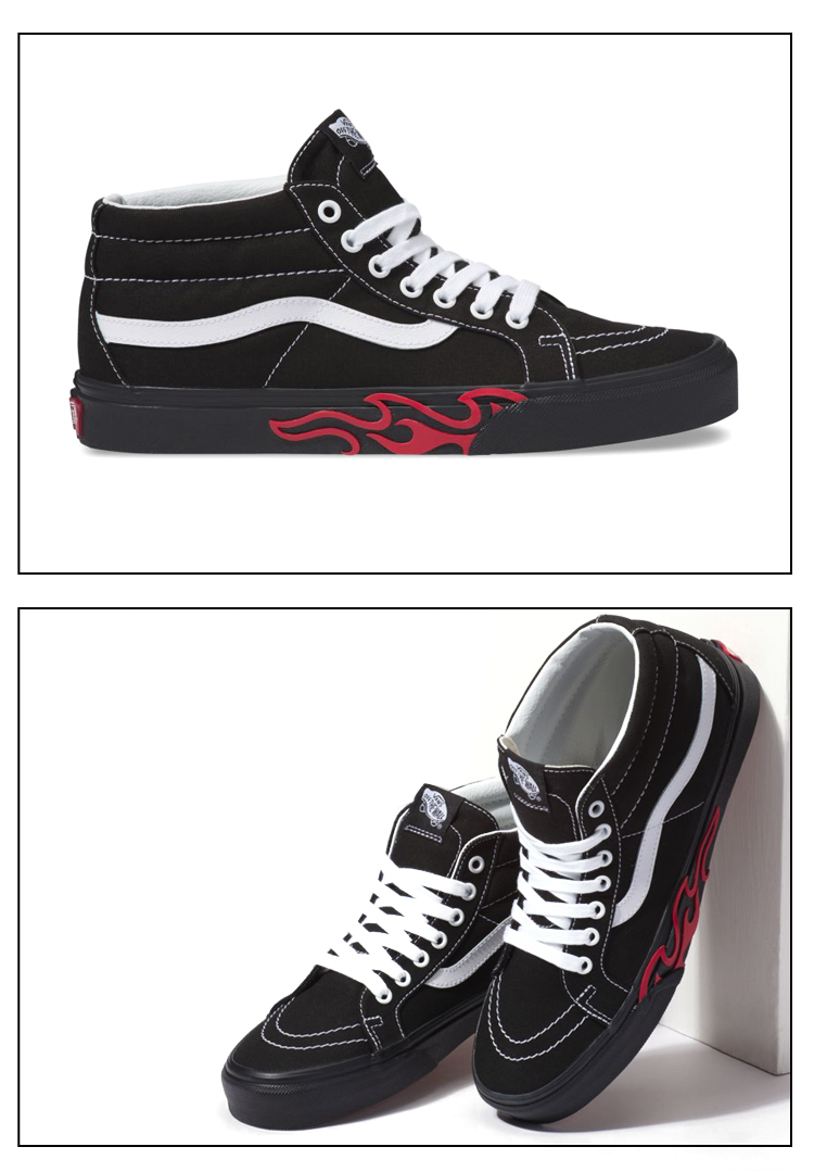 Giày Vans chính hãng của Mỹ và giày nữ FLAME SK8-HI OLD SK School SLIP trên giày thông thường shop giày sneaker
