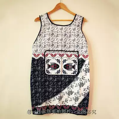 Brand sleeveless, rich and rich, oil-proof apron, high-quality anti-dressing, Chinese home homewear