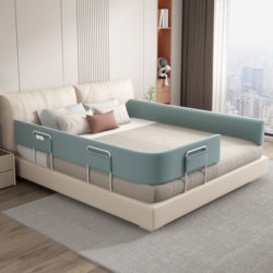 Bed Rail Guard Soft Padding for Infants to Prevent Falls and Collisions, Baby Safety, Children's Bed Rail, One Side Heightened, No Drilling Required