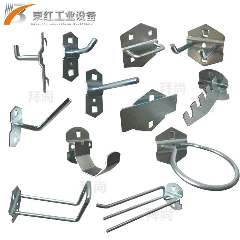 Tool hook Hardware Single Single-slanted double hook hole hole square hole multifunctional sawbox