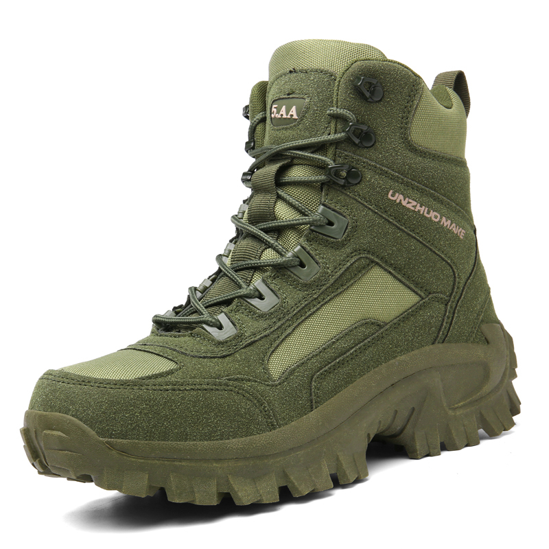 2025 New Breathable Martin Boots, Wear-Resistant Hiking Shoes, Outdoor Desert War Boots, High-Top Military Style Casual Waterproof Boots
