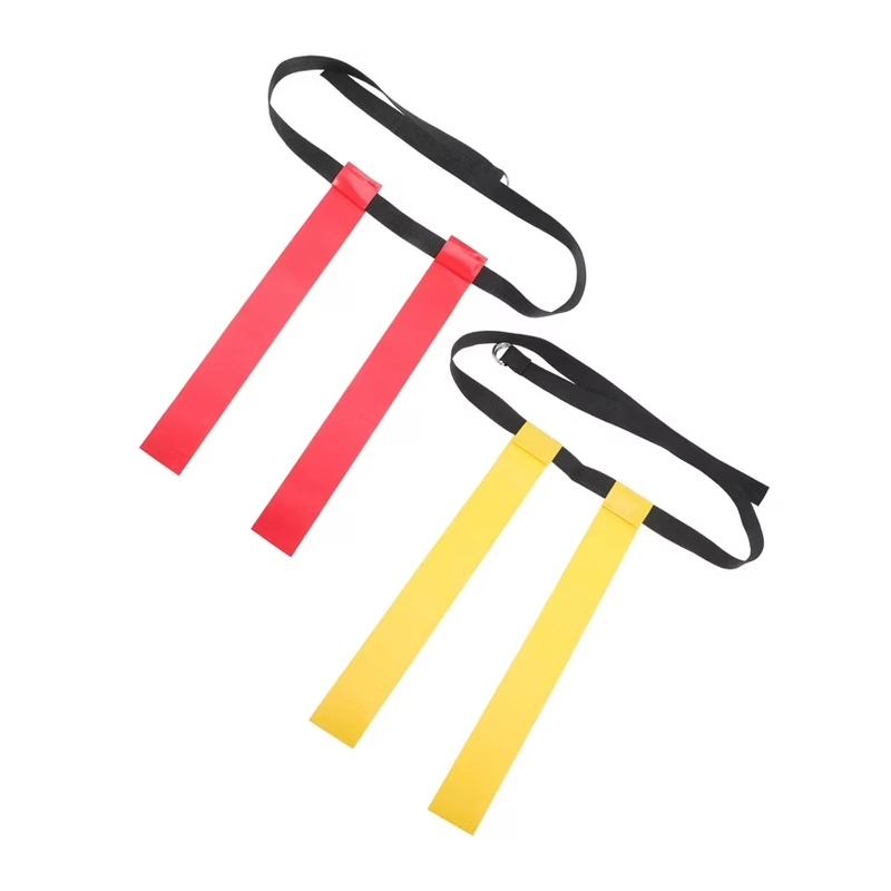 Flag Football Belt with Adhesive Fasteners for Youth, Magic Tape Style Flag Football Belt, Kindergarten Tail-Pulling Prop