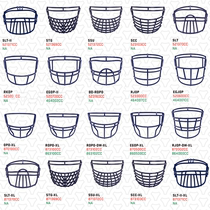 schutt rugby helmet mask Super Pro Series mask carbon steel mask imported titanium alloy mask