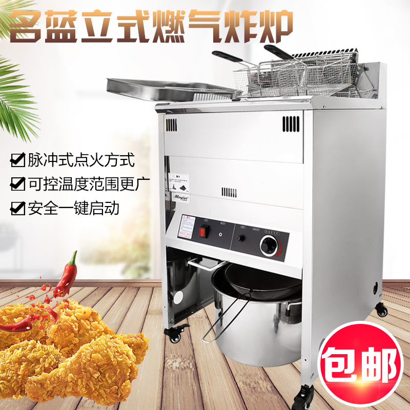 Gas Fryer Commercial Gas Fryer Vertical Large Capacity Fryer Commercial Pendulum Stall Frying Oven Controlled Warm Fried Chicken Pan