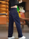Design collection of open-stitch jeans for men in autumn American cleanfit straight pants retro casual versatile wide-leg pants
