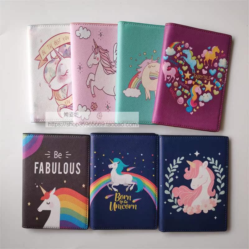 Cartoon Passport Cover Card Set Travel Pass Chủ thẻ Bảo vệ Bộ hàng hóa Du lịch bao bọc tài liệu