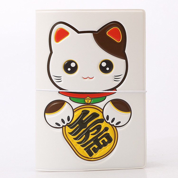 Lucky Cat Hộ chiếu Bộ phim hoạt hình Du lịch Tài liệu Thẻ Đặt Hộ chiếu Không thấm nước Đa năng Túi hộ chiếu ví đựng giấy tờ cá nhân