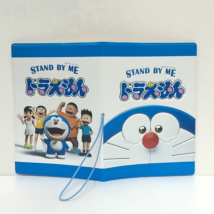 Doraemon chuột mèo phim hoạt hình hộ chiếu du lịch nước ngoài giấy chứng nhận người giữ hộ chiếu đặt vé ngân hàng thẻ gói gói