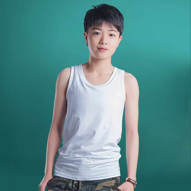 Mr T chest les handsome t summer wear long version bandage strengthen super flat hook pullover cos large size busty small