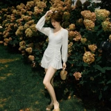 Лонгслив, белый купальник, по фигуре, коллекция 2023, премиум класс