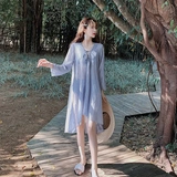 亦美珊 Купальник, комплект, коллекция 2021, большой размер, защита от солнца, 3 предмета, по фигуре