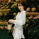 Лонгслив, белый купальник, по фигуре, коллекция 2023, премиум класс