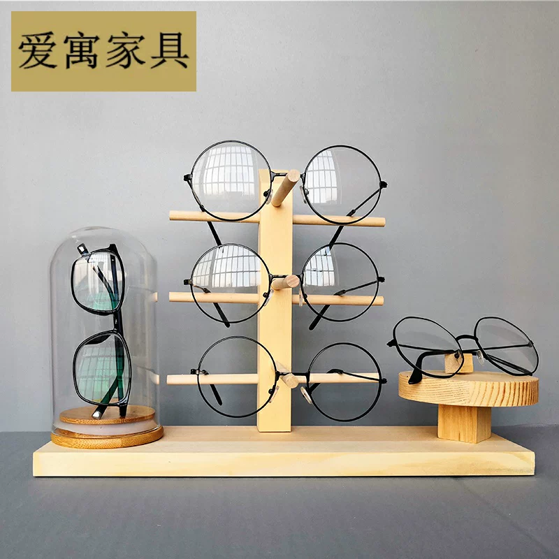 High-end glasses, stand, creative glass sunglasses