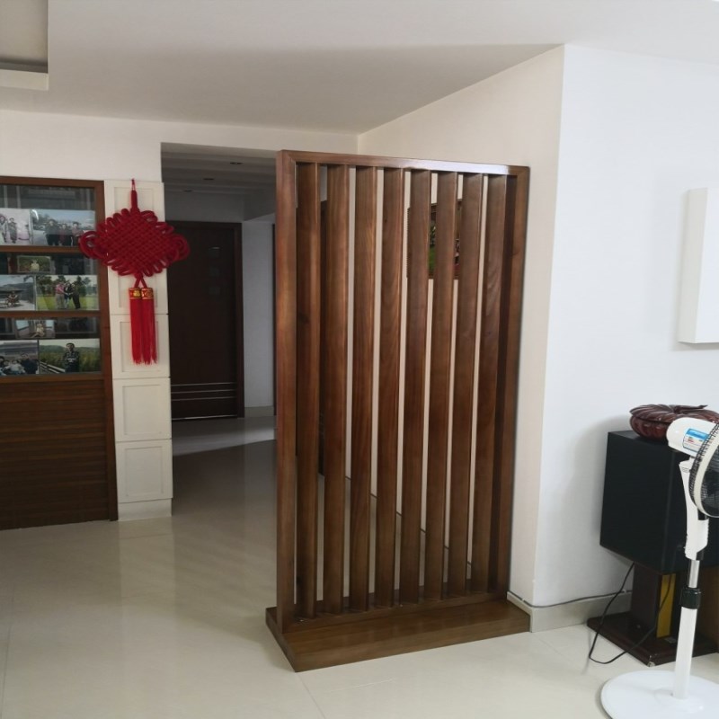 Nordic simple solid wood lattice partition Living room background wall screen Entrance door entrance grille Dry and wet area partition