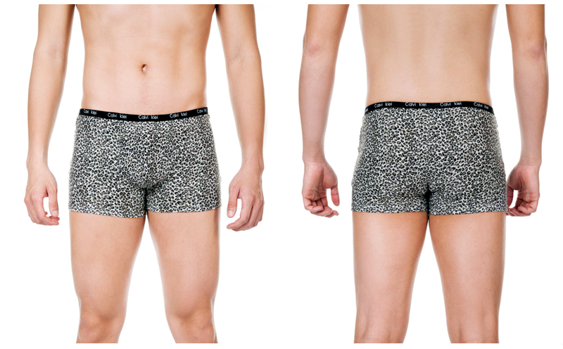 Thời trang 3 chất liệu vải da báo giản dị hơn cotton mềm mại thoáng khí quần đùi nam quần sịp con voi