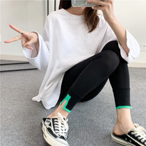 2022 Korean version Spring and autumn thin outside wearing colorful feet opening fork cotton outside wearing underpants 90% small leggings pants