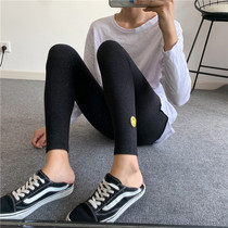 Autumn and winter Korean version of Dongdaemun with smiley face embroidery elastic size slim stretch leggings leggings leggings women