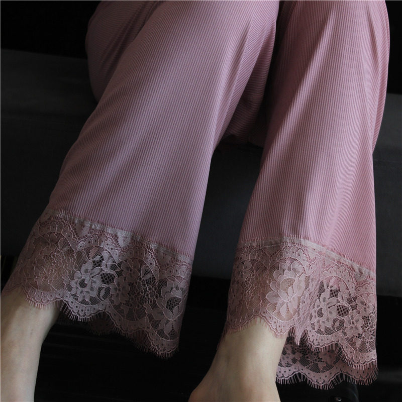 Home to home fairy gas Lazy Wind sleeping pants Sleeping Pants Slim lace Lace Lace Pants Casual Yoga Home Pants Women