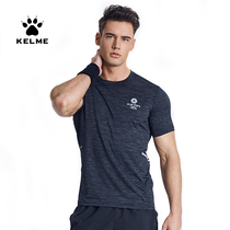 KELME Kalmei Summer Sports T-shirt Mens Quick Dry Breathable Running Fitness Clothing Training Top Round Neck Short Sleeve