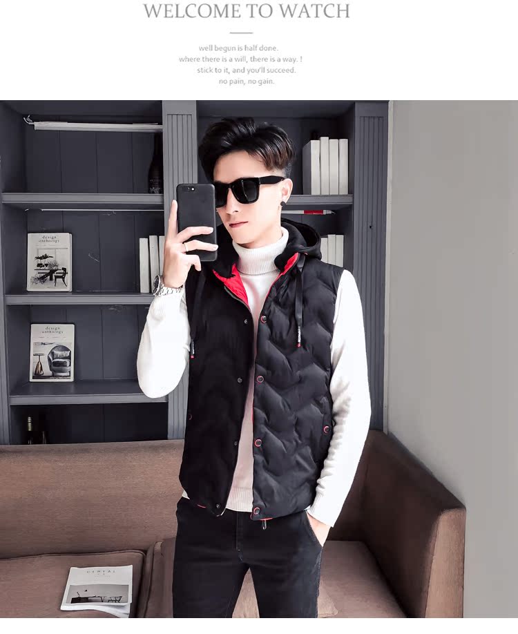 Áo vest nam cotton mùa thu đông dày áo vest nam giản dị xu hướng áo khoác vest đẹp trai áo sơ mi nam đẹp