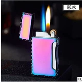 Creative DIY индивидуально двойной огневой зажигалки с прямыми приправами Ярко -огнен
