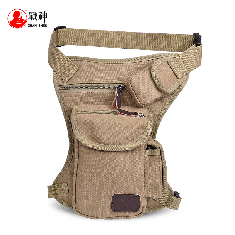 God of War canvas leg bag men multifunctional leg bag outdoor men's and women's casual tactical bag belt bag riding belt bag