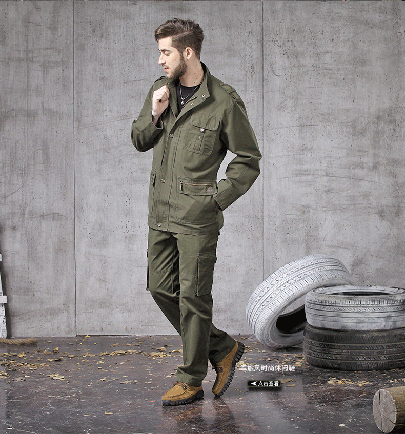 Mùa xuân mới và mùa thu kích thước lớn áo khoác nam giản dị cotton áo khoác ngoài trời áo jacket nam