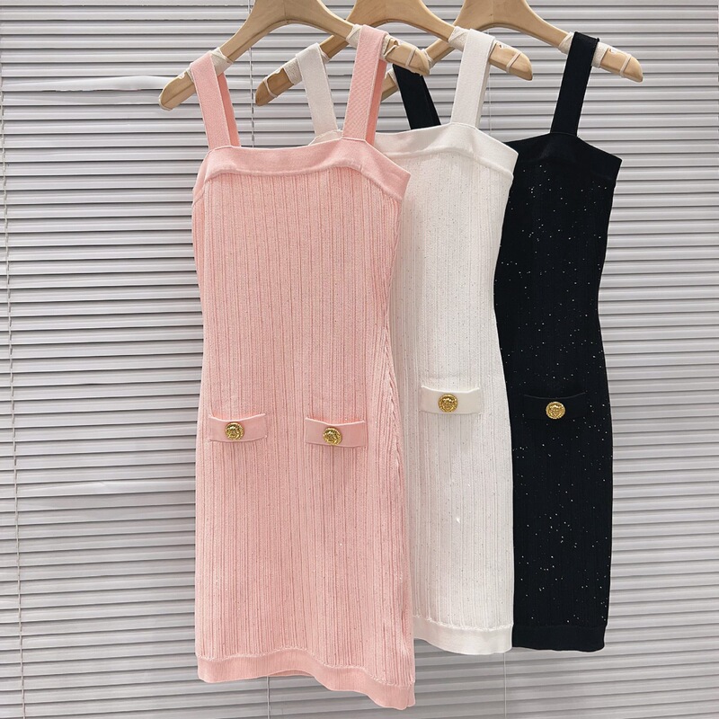 Effie Balmain 2026 Autumn New Starlight Fine Glitter Slim Fit Slimming Strap Knit Dress Effie Balmain 2026 Autumn New Starlight Fine Glitter Slim Fit Slimming Strap Knit Dress