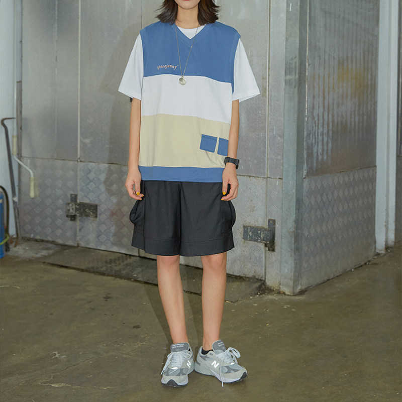 Jenny NASA Day Ensemble Tooling 50% Pants Schoolgirls 2022 Summer Loose Bf Black Casual Suits Shorts