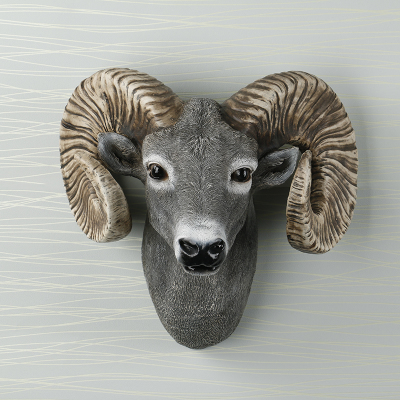 Eurostyle Tricks Goat's Head Wall-mounted Hotel Bar Wall Animal Decoration Limited-time Snout KTV Storefront Pendant Special Sale