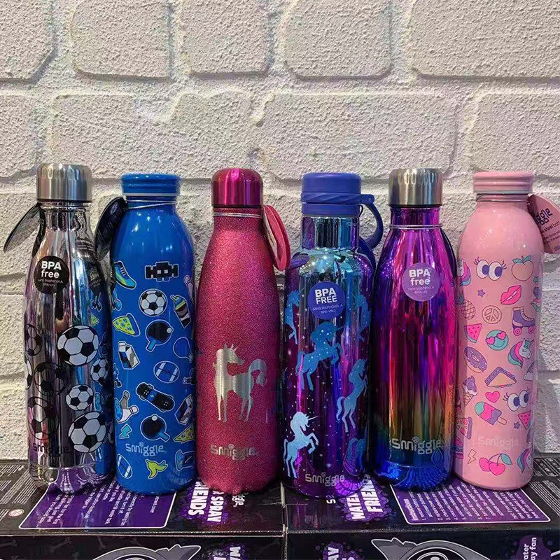 Australian Smaggle School Season Elementary School Students Portable Cute Stainless Steel Insulated Cold Dual-use Kettle Styling Water Cup