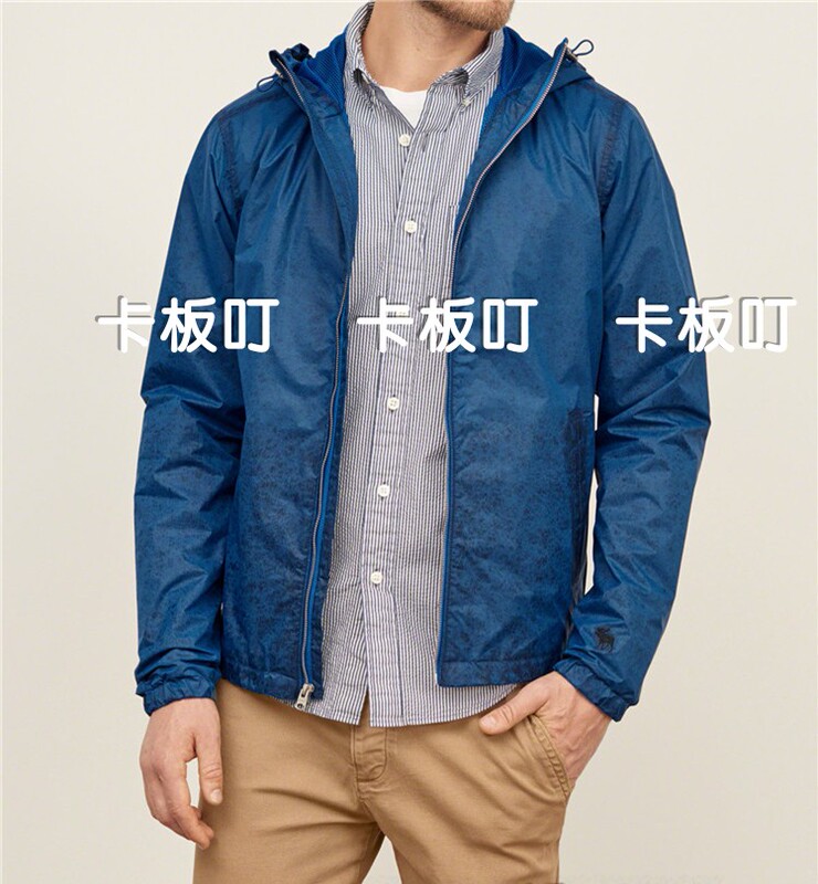 Old American Style, Suitable for Spring and Autumn, Distressed Mesh Lining, Open-Front Long-Sleeve Hooded Windbreaker Jacket