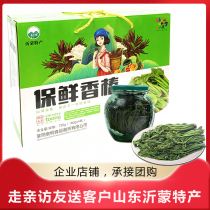 Fresh-keeping sinensis buds 4 bottles of gift box Shandong Linyi Mengshan specialty gift Toona stubble