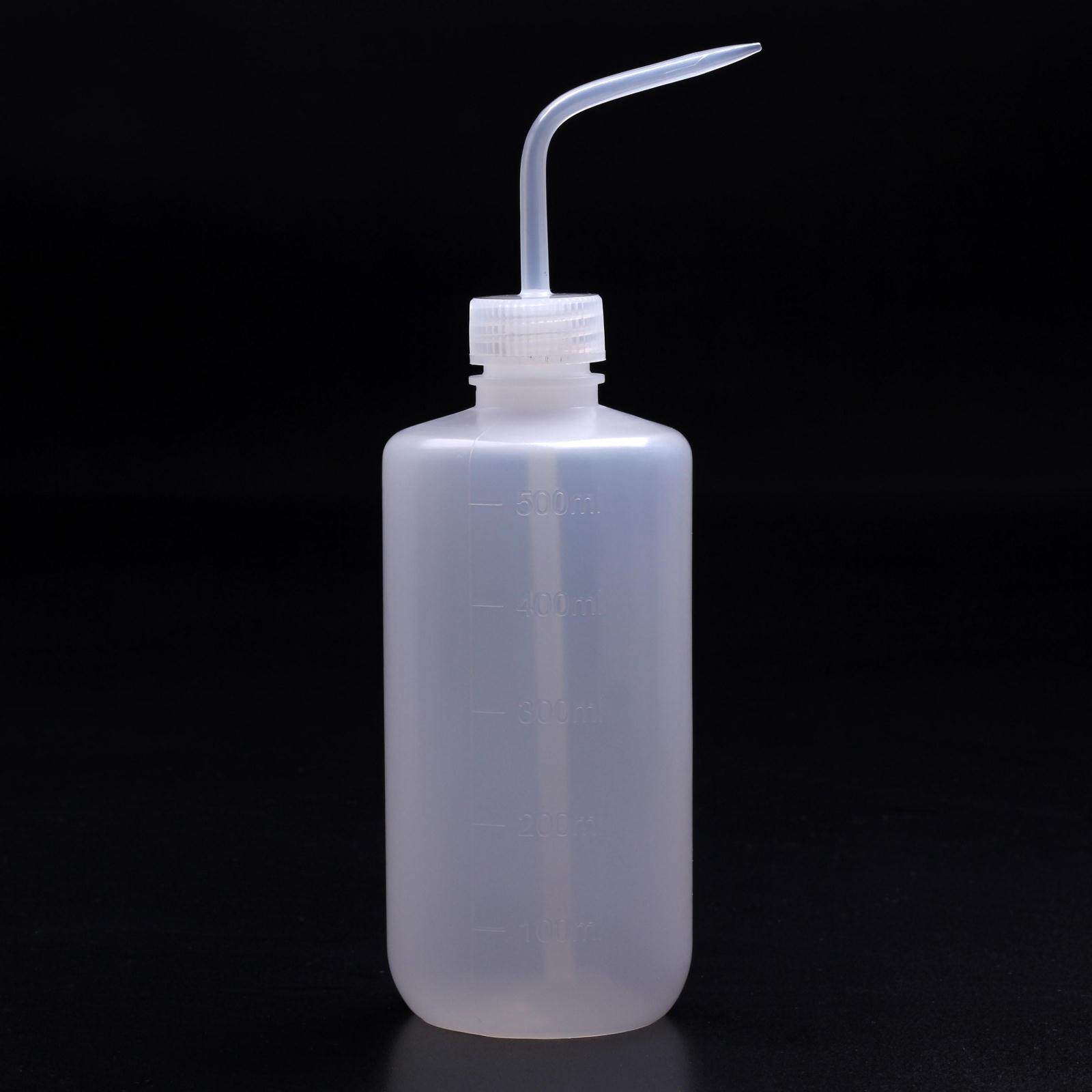 Imported washing bottle 500ml clear elbow plastic laboratory new product 1000ml laboratory consumables laboratory