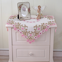 Bedside table cover cloth European fabric TV cover towel Air conditioning dust cover Modern simple ins pastoral wind square