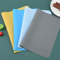 40*30cm Childrens Silicone Placemat Nordic Morandi Insulated Placemat Solid Color Student Table Mat Western Placemat