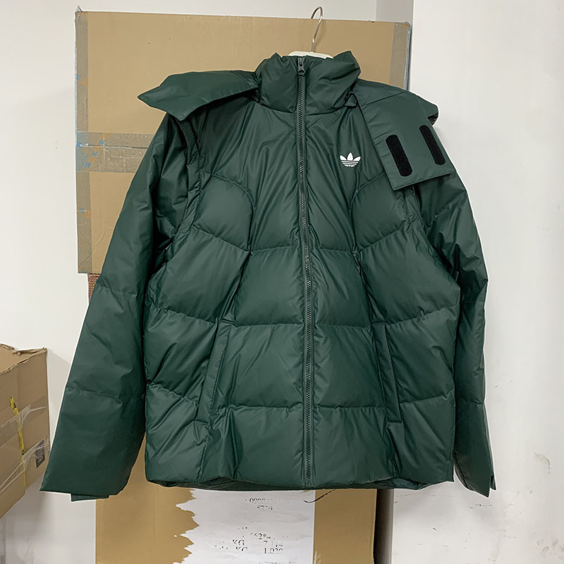 Adidas Genuine Trefoil Men's Thickened Hooded Warm down Jacket Jw1366 Tag 2899