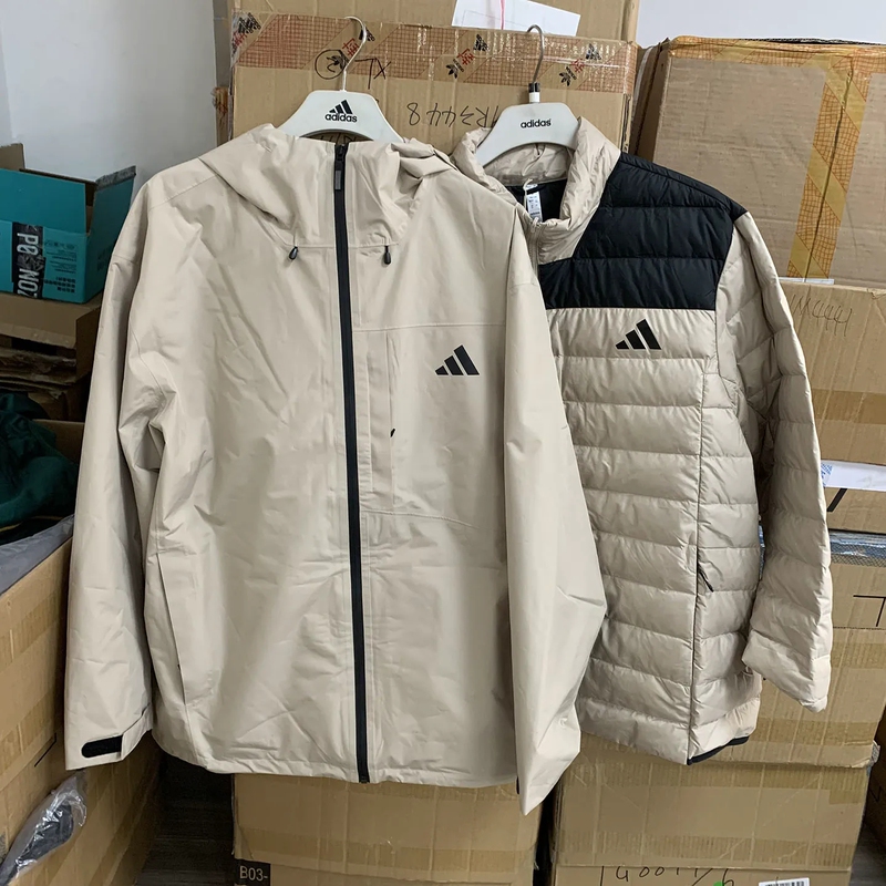 Adidas Genuine Three-In-One Men's Sports Warm Hooded Jacket Jm9138 Tag 2599