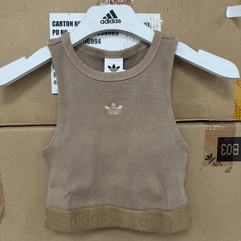 Adidas/Adidas Genuine Trefoil Women's Pullover Round Neck Slim-Fit Knitted Sports Vest Jw6089 Adidas/Adidas Genuine Trefoil Women's Pullover Round Neck Slim-Fit Knitted Sports Vest Jw6089