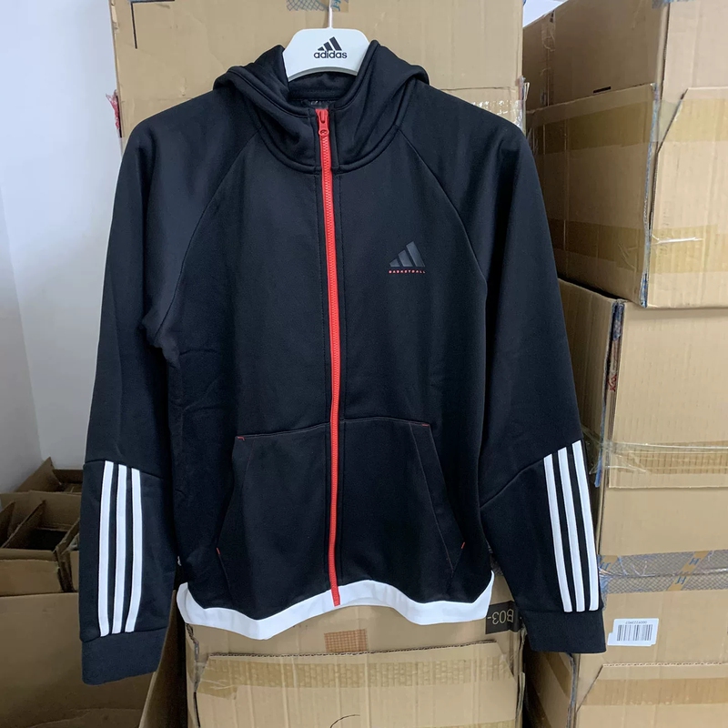 Authentic Adidas Men's Three-Stripe Woven Fleece-Lined Warm Sports Training Jacket Jl7586 Authentic Adidas Men's Three-Stripe Woven Fleece-Lined Warm Sports Training Jacket Jl7586