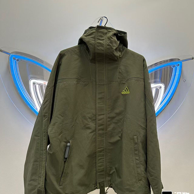 Authentic Adidas Jacket Men's Casual Spring Hooded Woven Windproof Sports Jacket Jd5420 Tag 1199