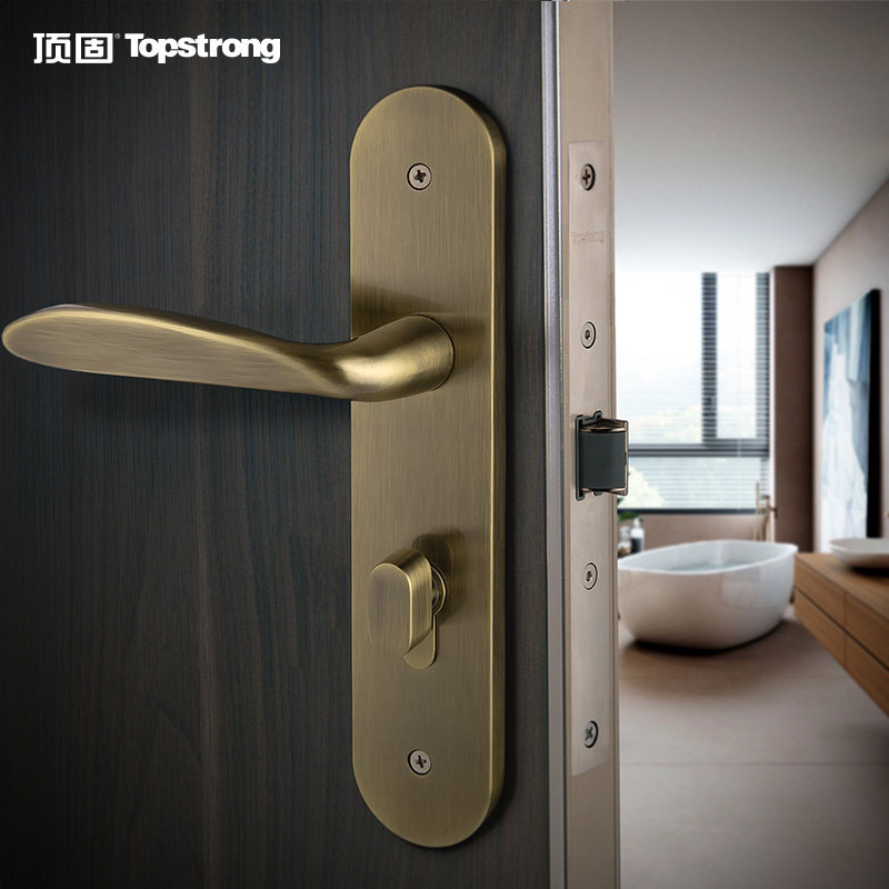 Top solid door lock indoor bedroom door lock bedroom bathroom solid wood door handle set home mute lock